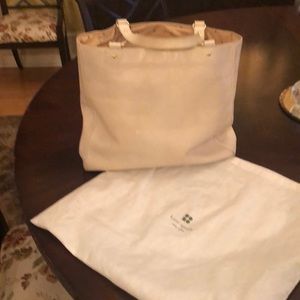 Kate spade white leather large tote